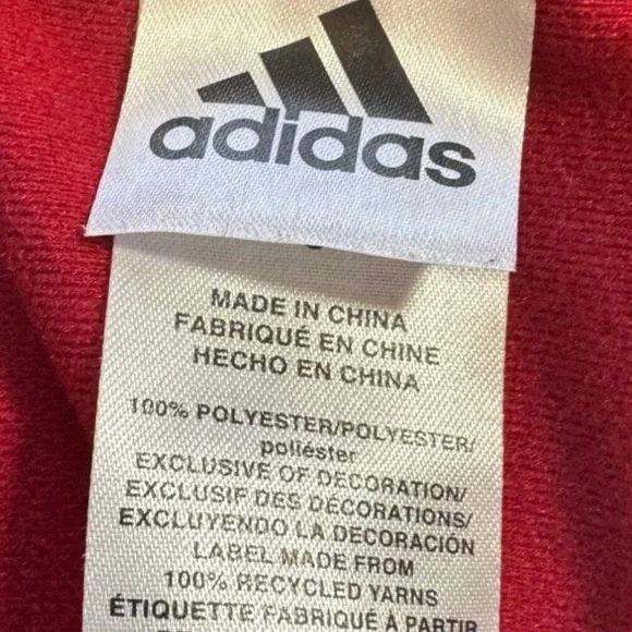 Adidas Kids Red & White Track Jacket size 6 - Picture 5 of 8